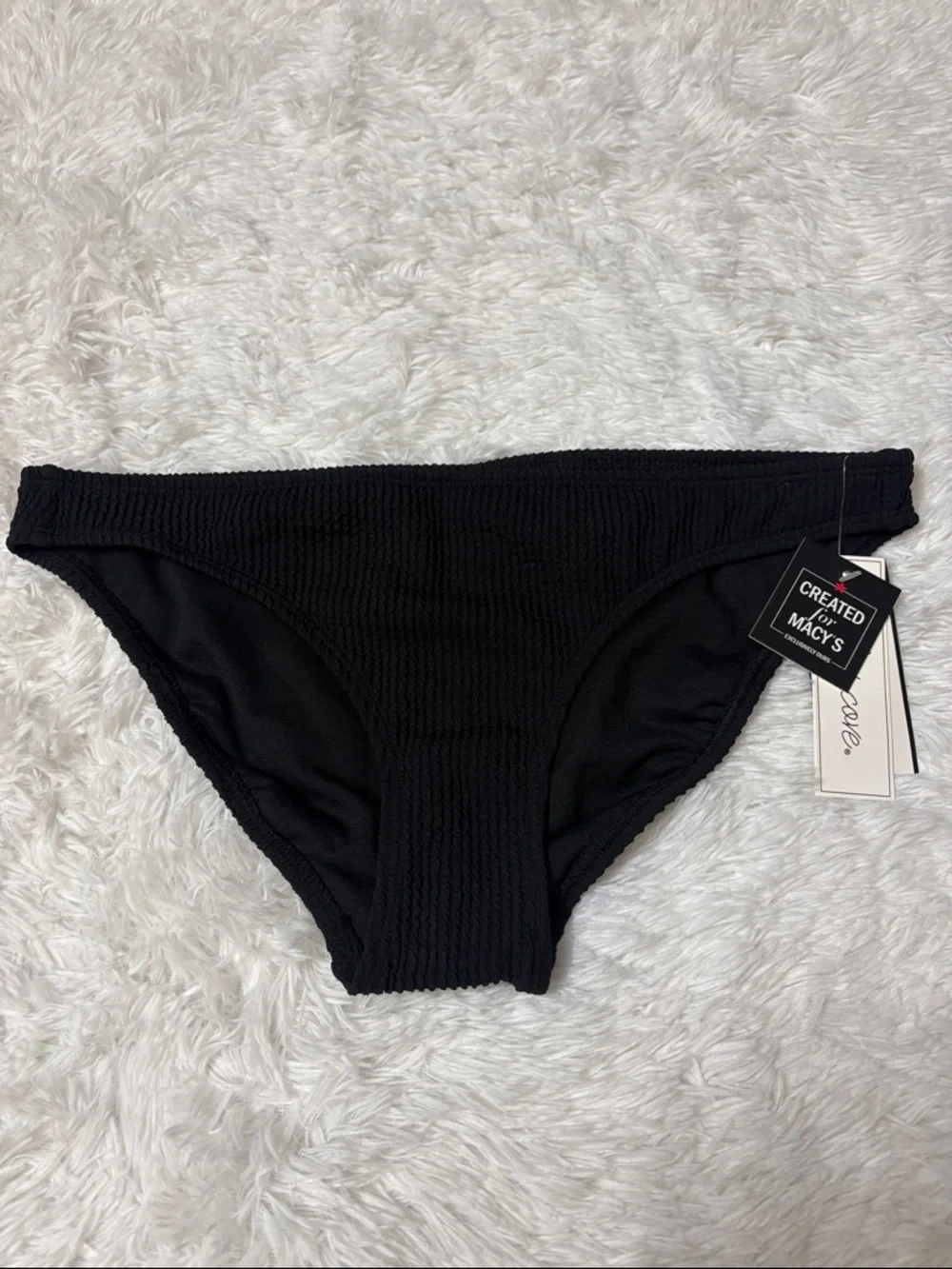 NWT Salt & Cove Black Textured Swim Bottoms Size L